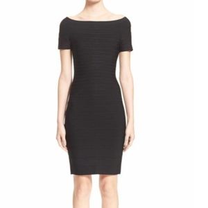 Herve Lager Off Shoulder Bandage Cocktail Dress M